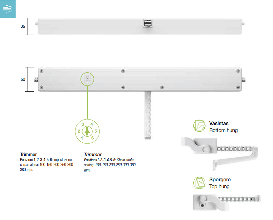 Star 25 Comunello - Chain Actuator for Windows