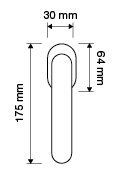 Elika DK Linea Calì maniglia per finestra Crystal