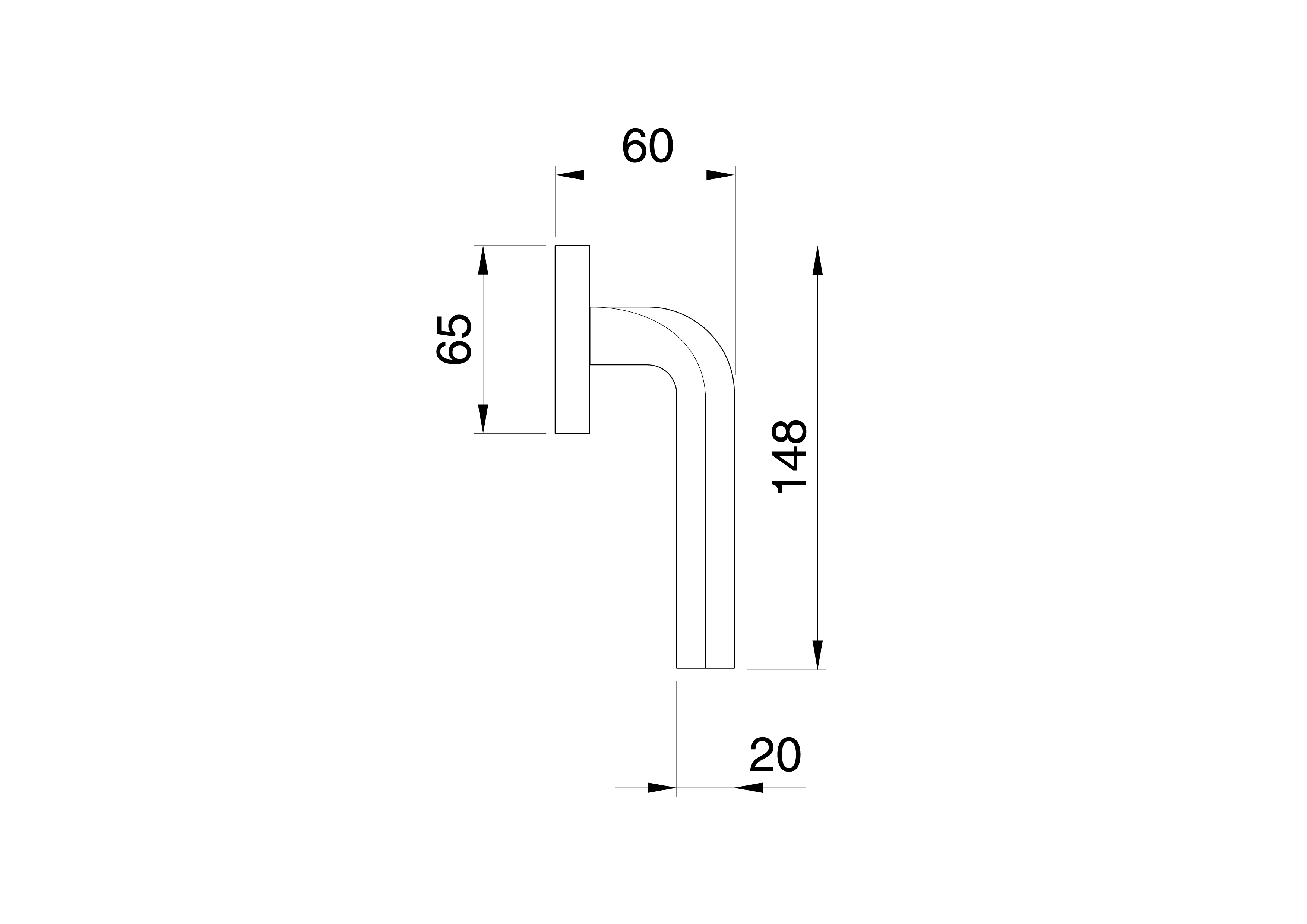 Manital Trendy Scheda Dimensionale maniglia finestra dk