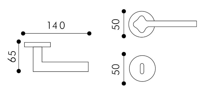 Laser Arieni - Maniglia per Porta - Misure