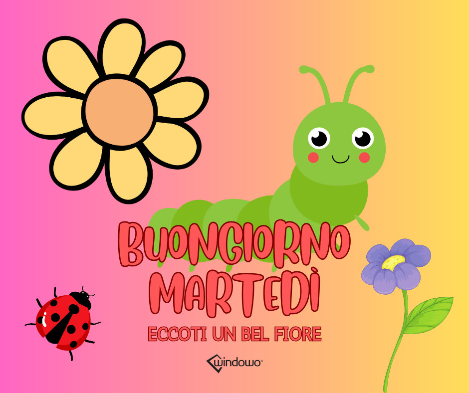 immagini buongiorno martedì colorato nuovo fiore bruco