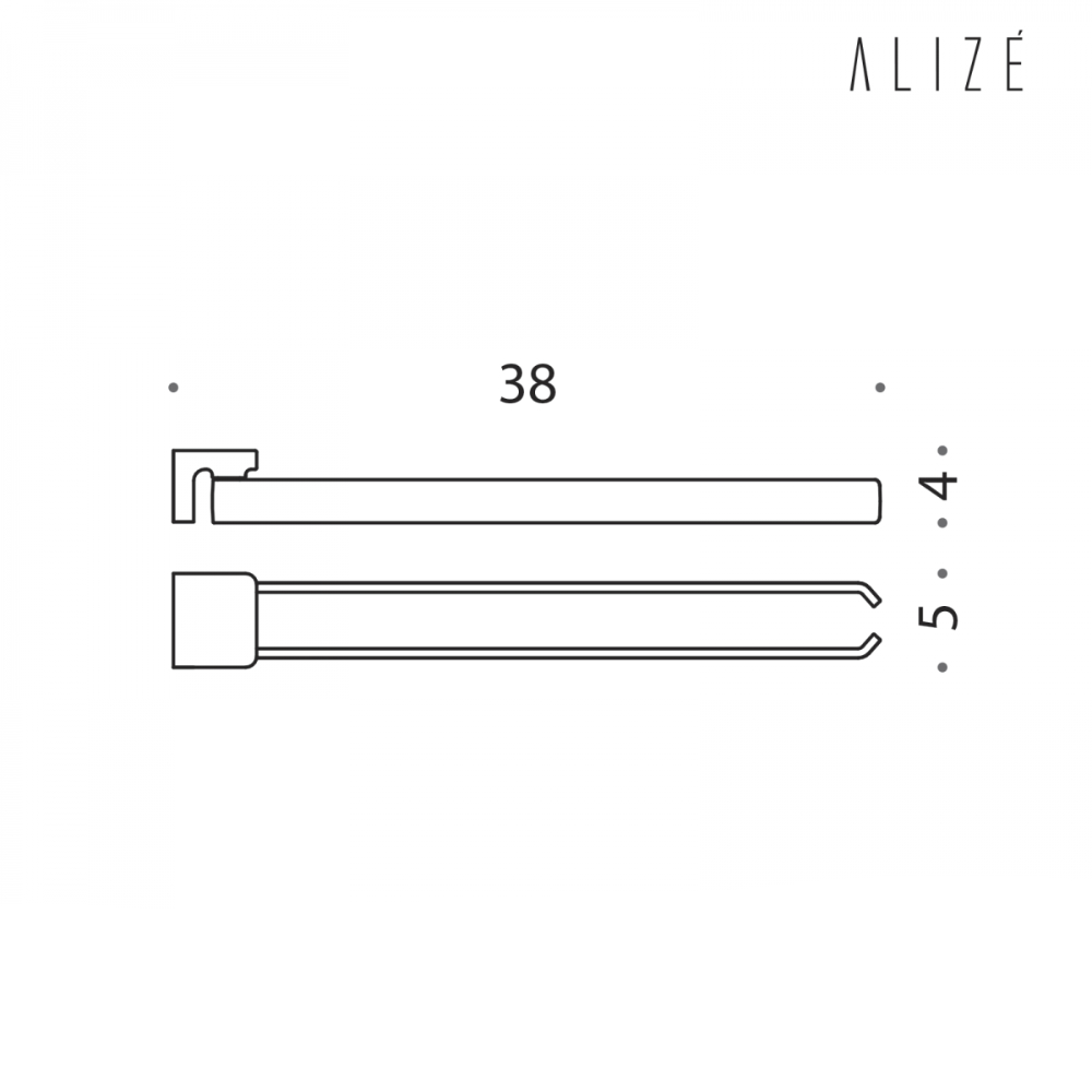 Porta Asciugamani Doppio a Snodo - Colombo Design Alizé B2512