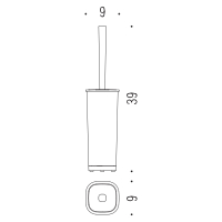 Porta Scopino Bagno - Colombo Design Basic - Misure