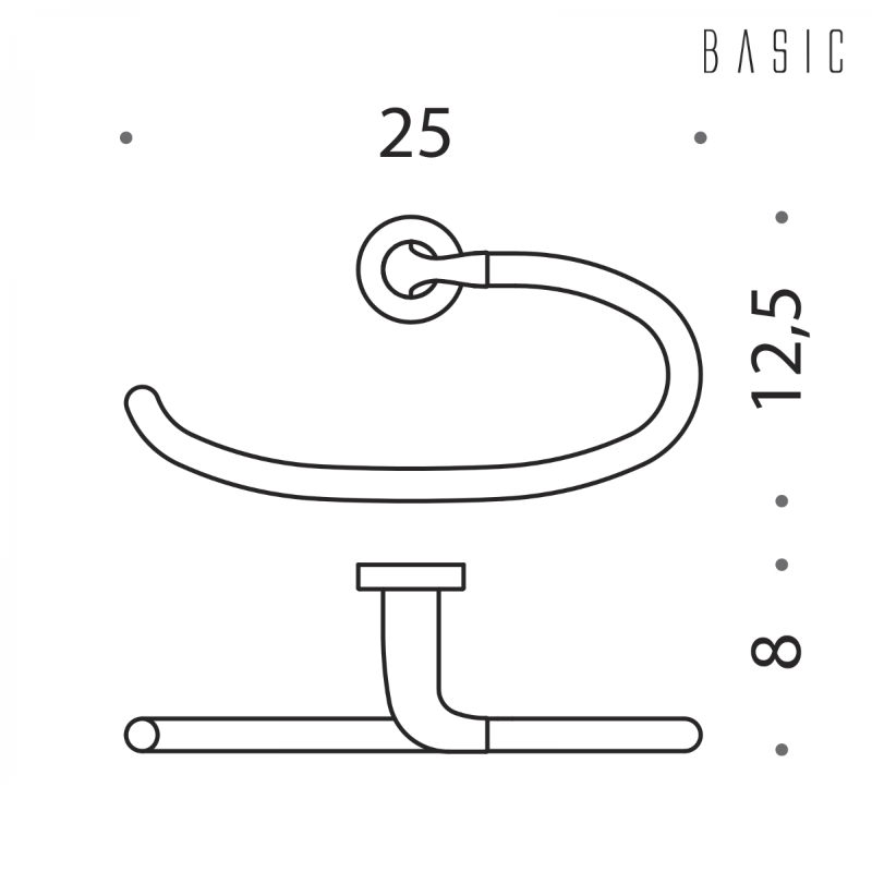 Portaasciugamani Bagno ad Anello - Colombo Design Basic B2731