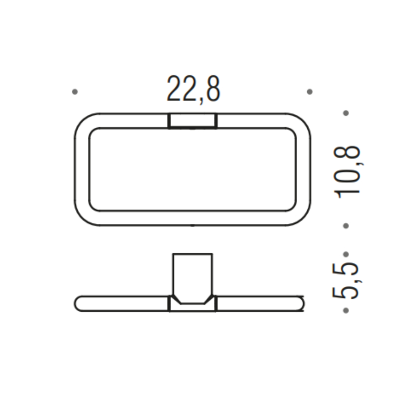 Portaasciugamani Bagno ad Anello - Colombo Mini B4031