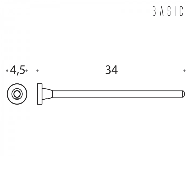 Portaasciugamani Fisso per Bagno - Colombo Design Basic B2713