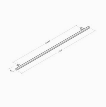 252 pba Maniglione in Acciaio Inox AISI 316L