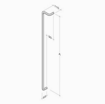 254 pba Maniglione in Acciaio Inox AISI 316L