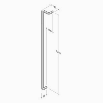 254 pba Maniglione in Acciaio Inox AISI 316L