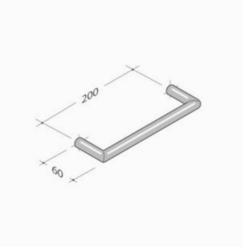 267 pba Maniglione in Acciaio Inox AISI 316L