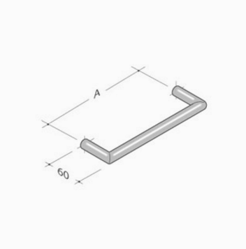 267 pba Maniglione in Acciaio Inox AISI 316L