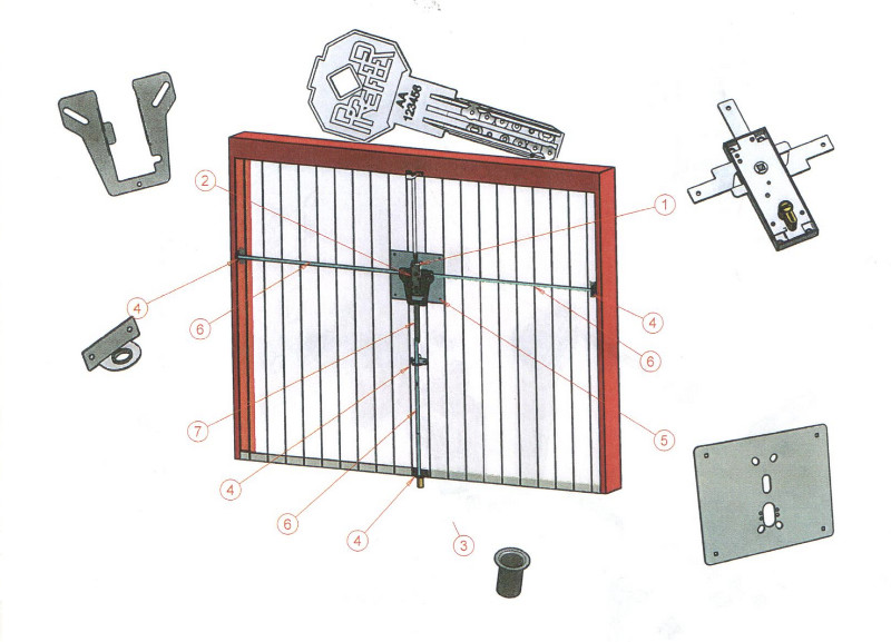 640 - Cerradura para puertas basculantes de garaje