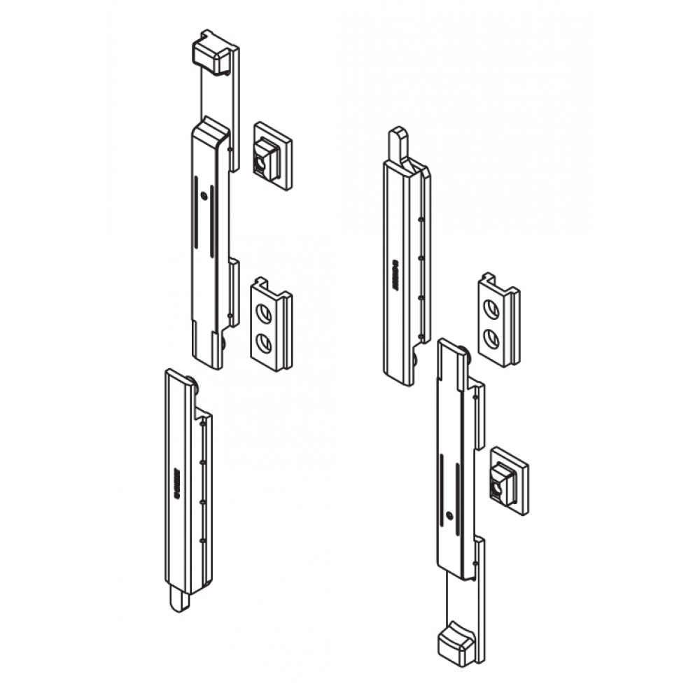 Coppia Catenacci Giap Art.02131K Giesse; Silver PWS, per Serie R40