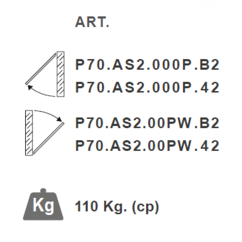 Braccio pba P70-AS2-P Limitatore di Apertura per Finestre