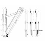 Braccio pba P70-AW1-C Limitatore di Apertura per Finestre