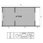 Camping Pod in Legno di Abete per Campeggio 240x480 cm