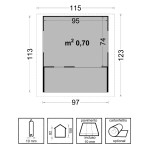 Casetta in Legno per Bambini da Giardino Anny 97x113 cm