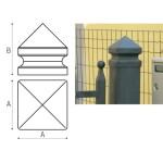 Copricolonna Sagomato per Cancello con Base Quadrata
