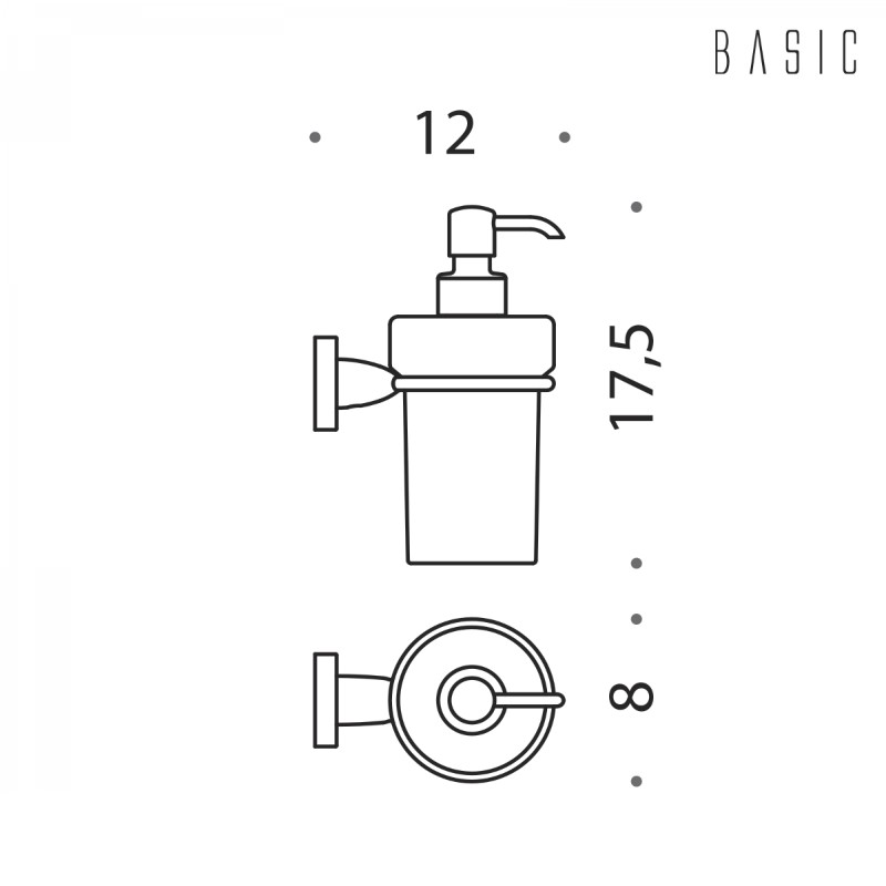 Dispenser Sapone per Bagno Colombo Design Basic Spandisapone