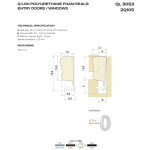 Guarnizione Schlegel QL 3053 in Schiuma di Poliuretano per Finestre