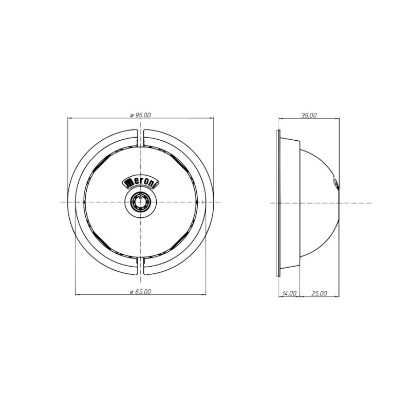 Meroni UFO CLASSIC 8080 Lucchetto di Sicurezza Antifurto per Furgone