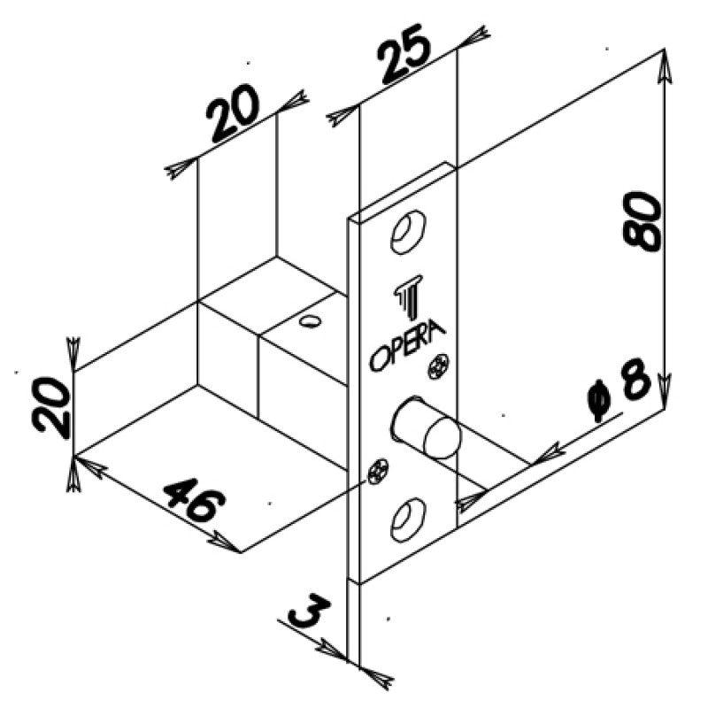 Micro Elettropistone con Scrocco Aperto Opera 20911XSA-12