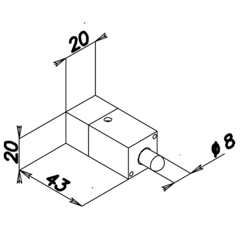 Micro Elettropistone Opera 20613XS-12 Serie Quadra per Vetrinette Aperto