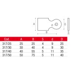 Piastrine per Fissaggio Pannelli Recinzione Adem 317