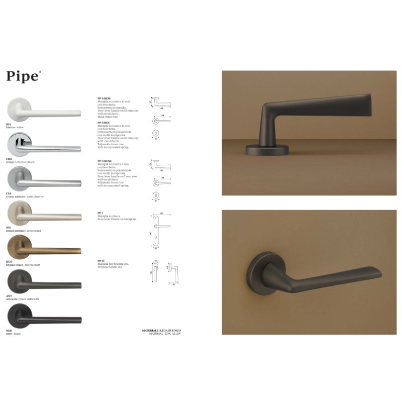 Pipe Manital Maniglia Contemporanea Eleganza Senza Tempo