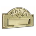 Placca Buca Lettere Classica in Ottone Silmec S670 da Incasso a Muro