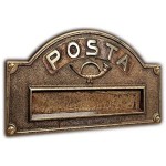 Placca Buca Lettere Classica in Ottone Silmec S670 da Incasso a Muro