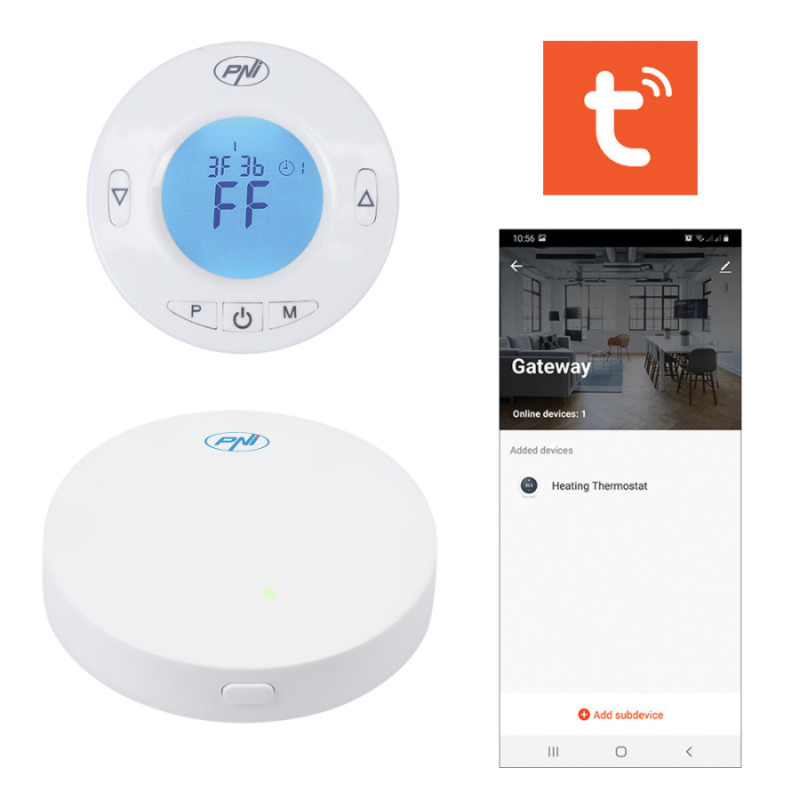 Testa Termostatica Intelligente per Radiatore PNI CT25T con Hub