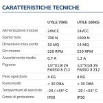 UTILE VDS Automazione per Garage Motoriduttore a Traino 24V