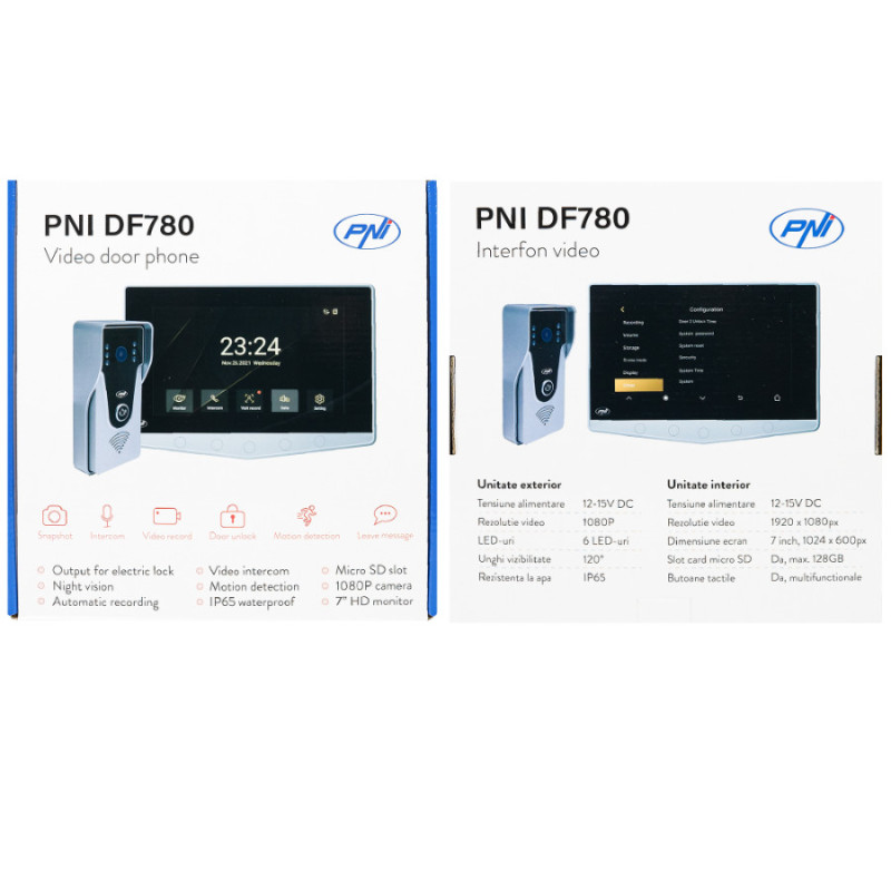 Videocitofono PNI DF780 con Monitor e Touch Screen 1080p